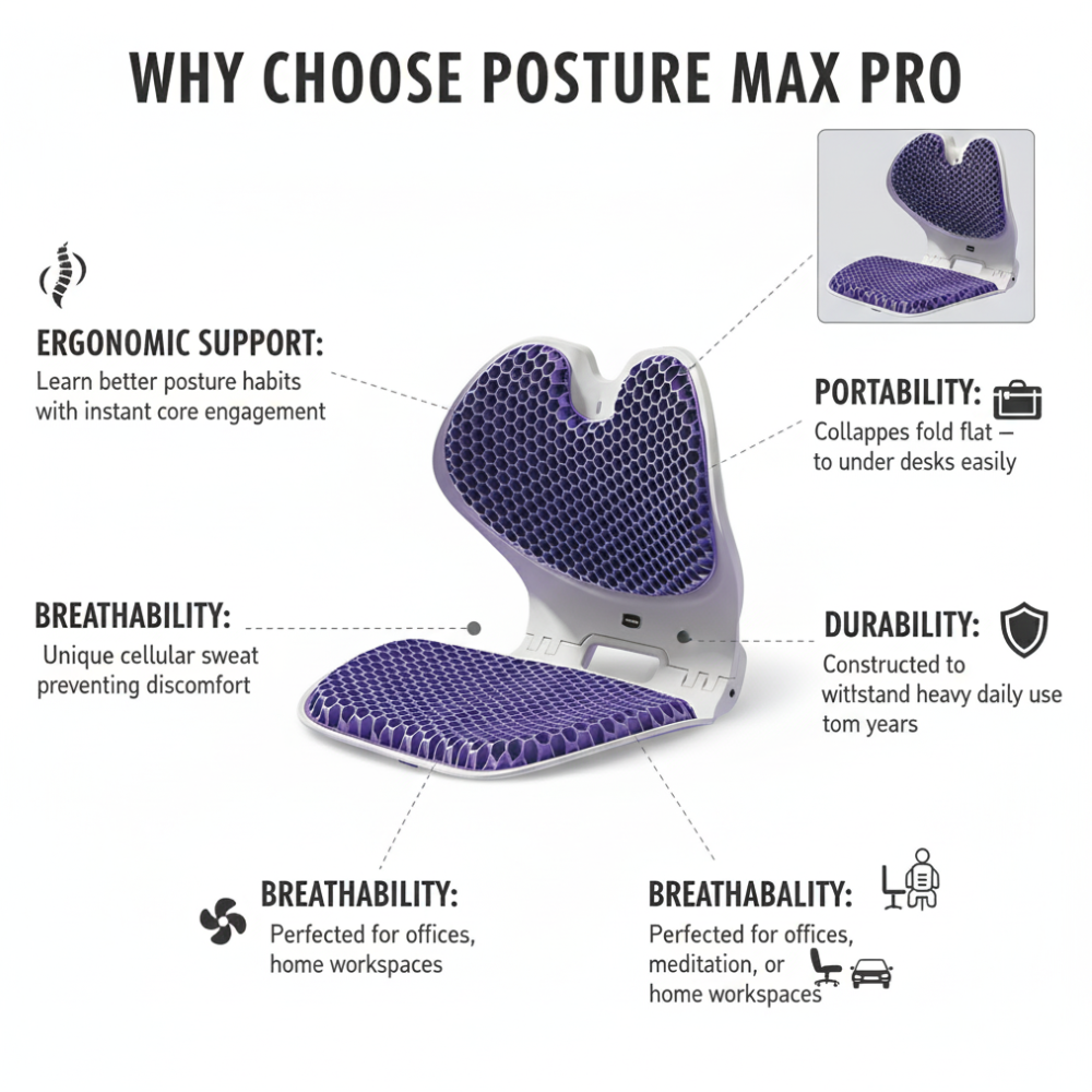 Posture Max Pro Foldable Posture Corrector Seat