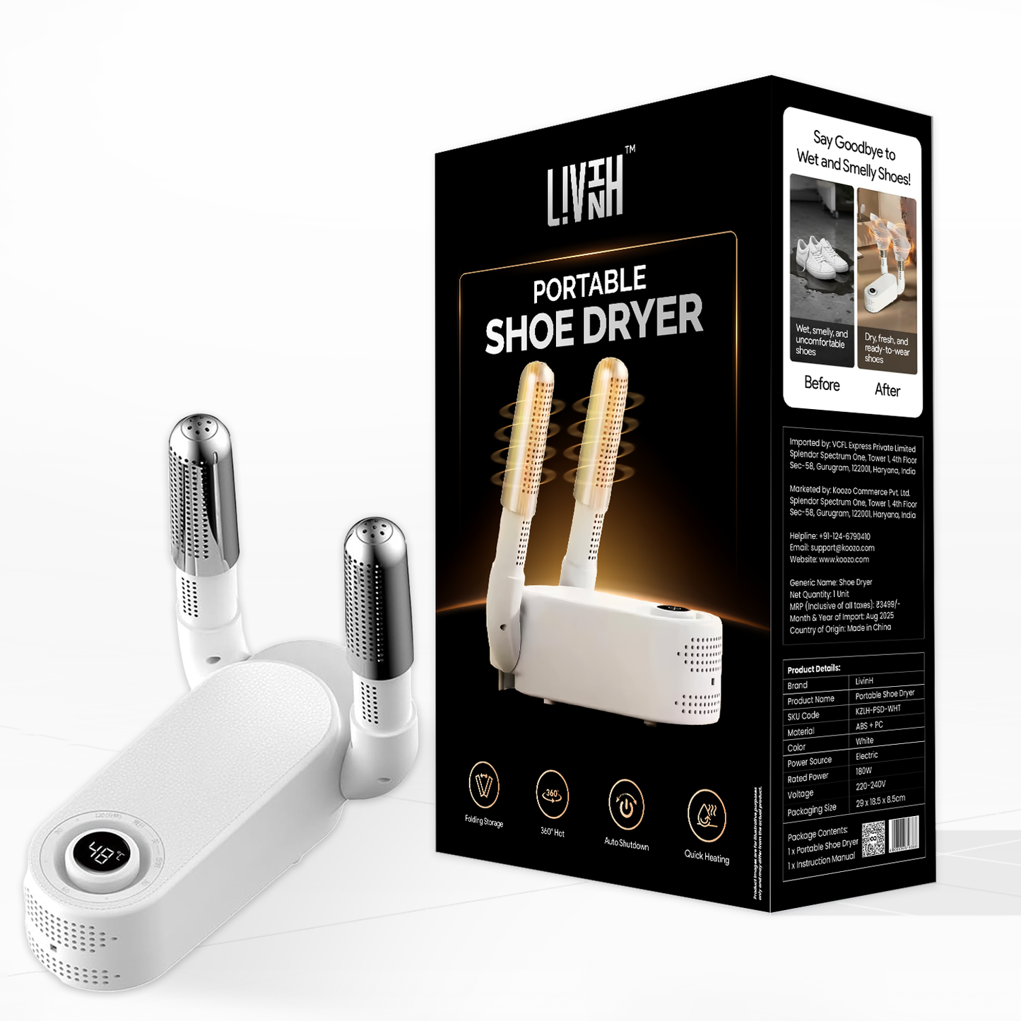 Portable & Foldable Shoe Dryer