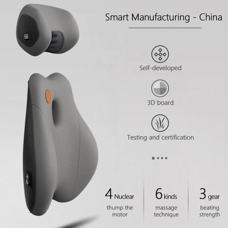 Car Neck Massage Pillow Lumbar Support